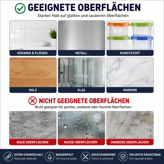 Doppelseitiges Klebeband Extra stark Transparent Nano Befestigungsband