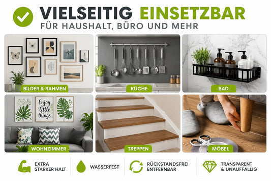 Doppelseitiges Klebeband Nano Tape extra stark wasserfest 10m